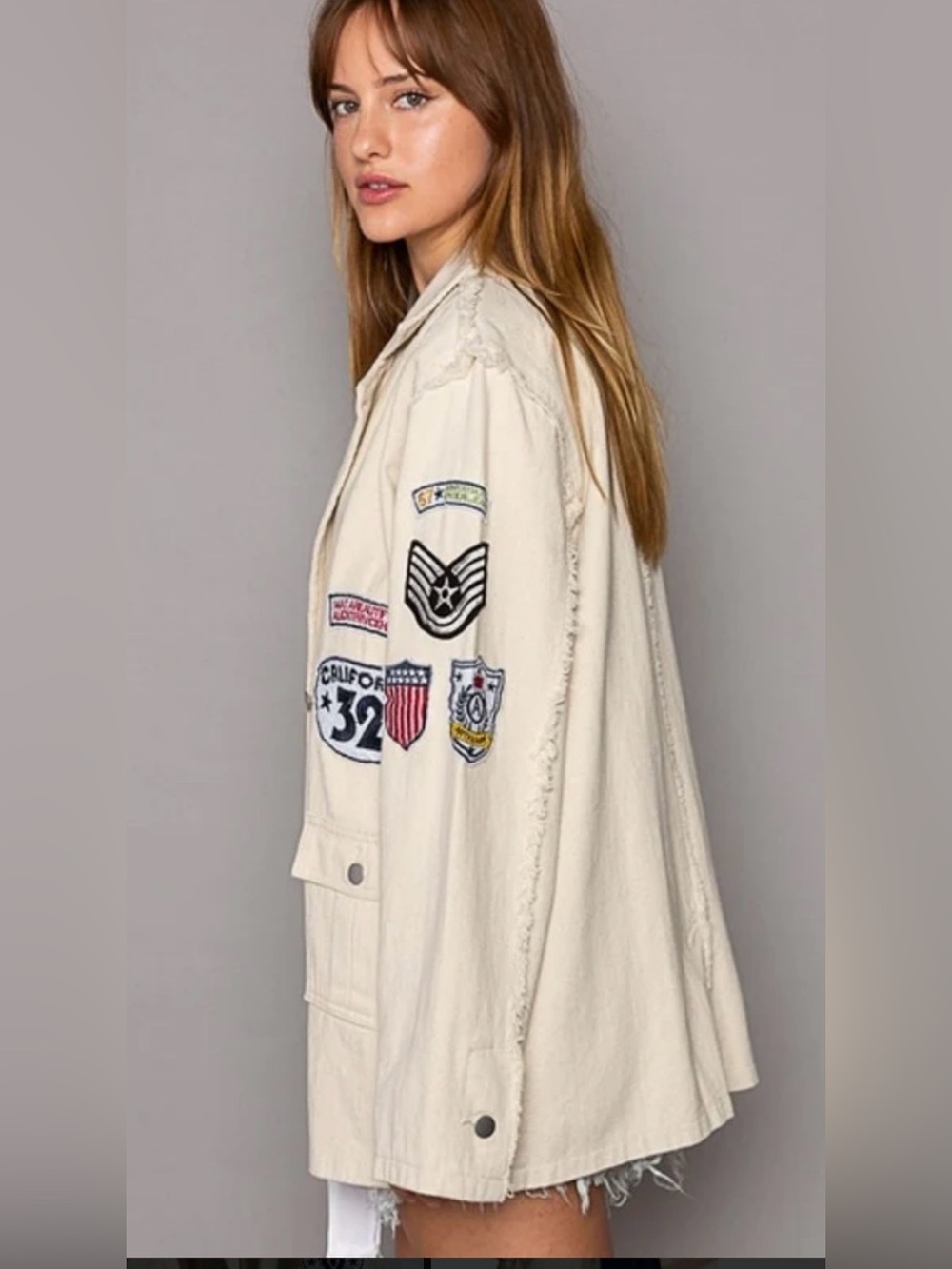 POL Vintage Patch Military Derby Jacket - Picture 5 of 13